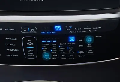 صفحه کلید ماشین لباسشویی